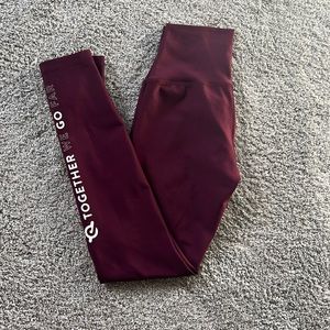 Size Small EUC wine-colored Peloton leggings